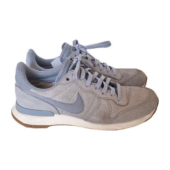 NIKE SUEDE INTERNATIONALIST SE IN GLACIER (BABY BLUE) SIZE 8 - Picture 4 of 7